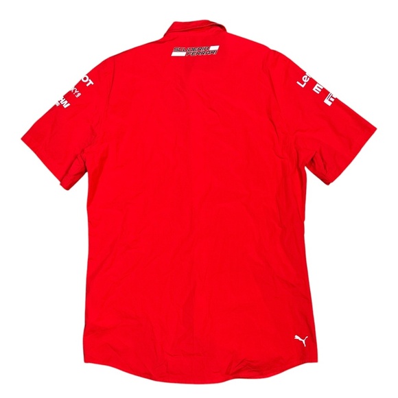 Puma Scuderia Ferrari F1 Formula 1 Engineer Racing Team Button Shirt Mens Large - Picture 2 of 9